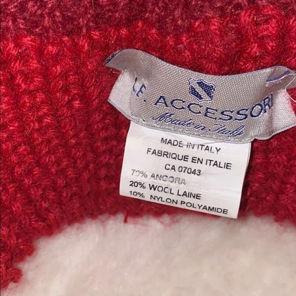 LF Accessori burgundy Made in Italy wool knit headband - Picture 6 of 7